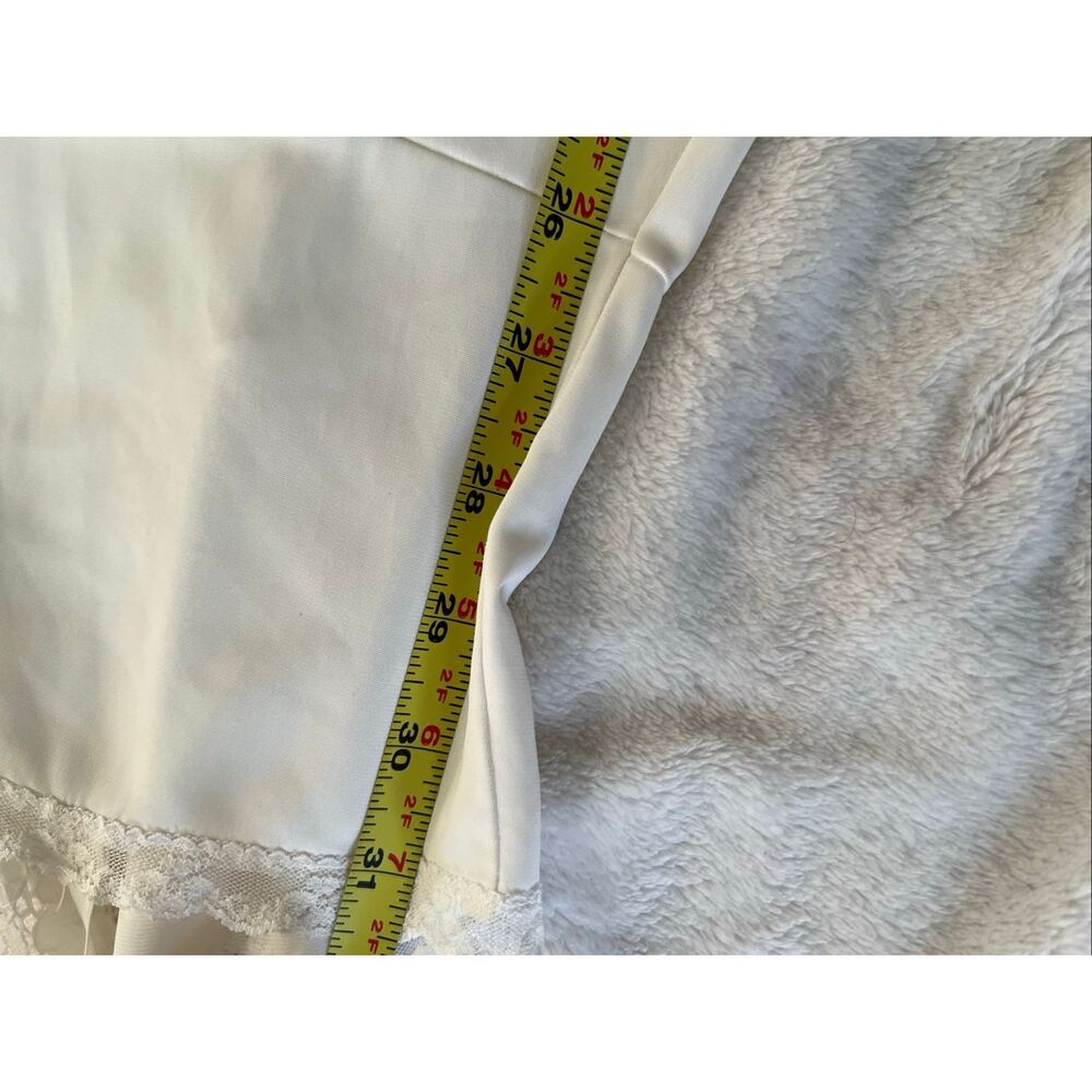 Shadowline Vintage Slip Full Nightgown Ivory Lace size Small - Picture 8 of 8